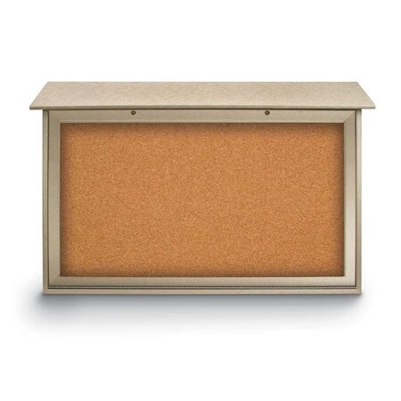 United Visual Products Indoor Enclosed Combo Board, 48"x36", White Frame/White Porc & Cinnabar UVCB4836W-WHTPORC-CINNABA